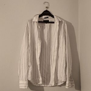 Banana Republic slim fit striped linen shirt - size small